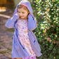 Hooded Button Front Cardigan - Lavender