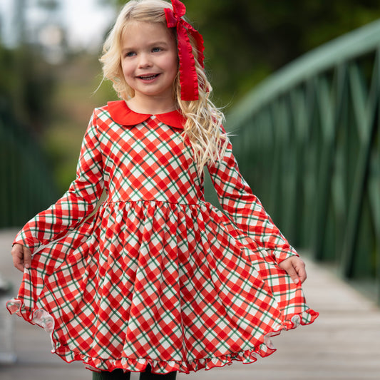 Classic Christmas Plaid Dress