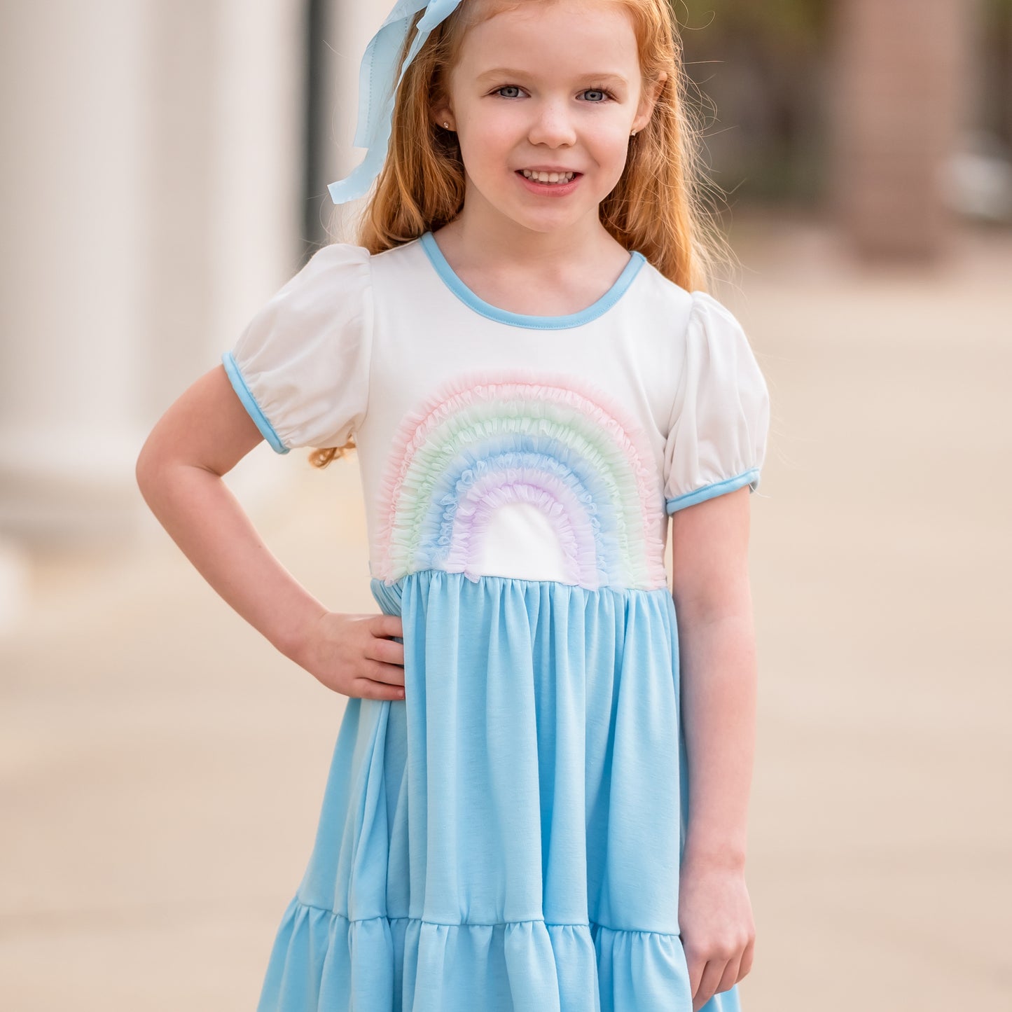 Rainbow Dress - Pastel Blue