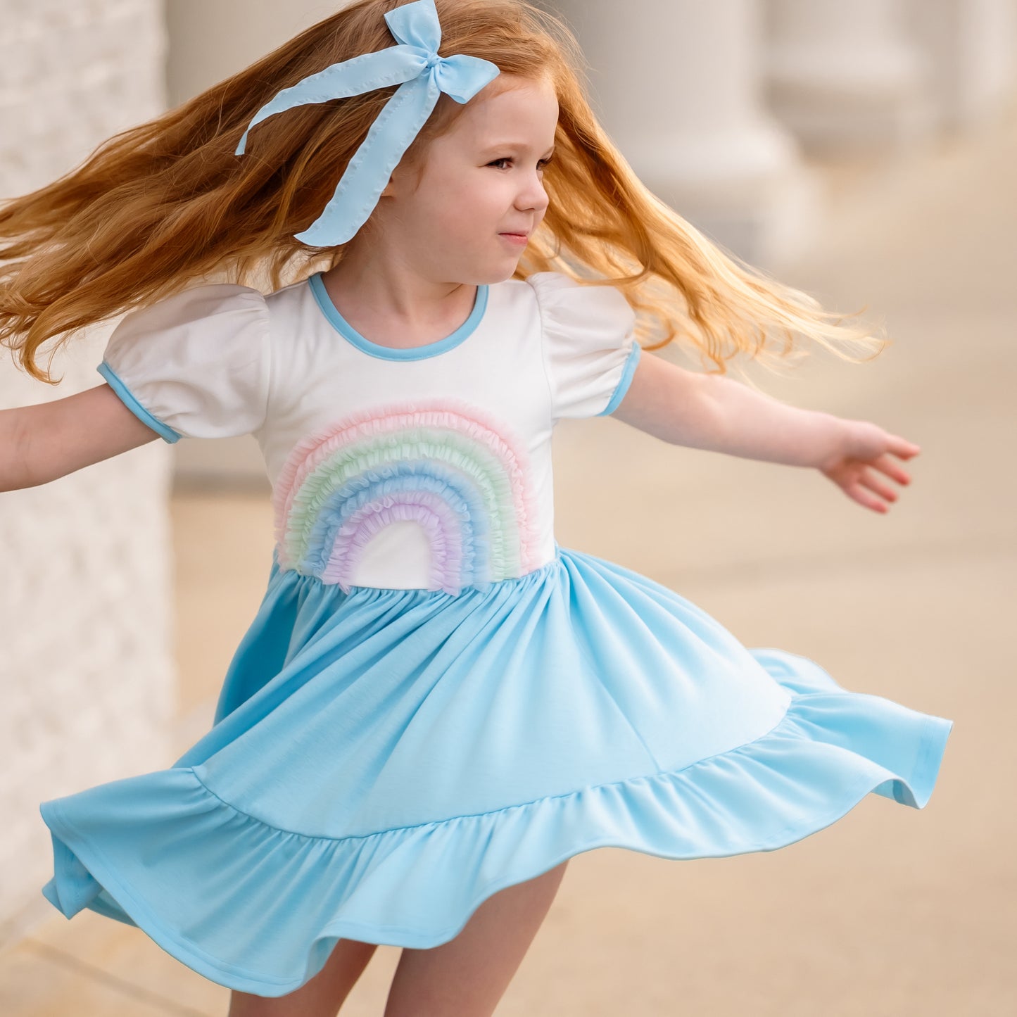 Rainbow Dress - Pastel Blue