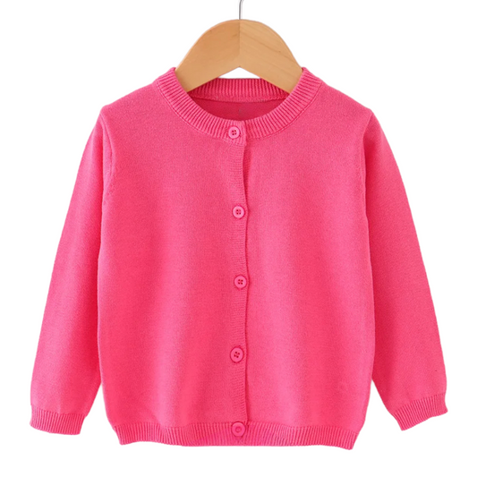 Classic Cardigan - Hot Pink